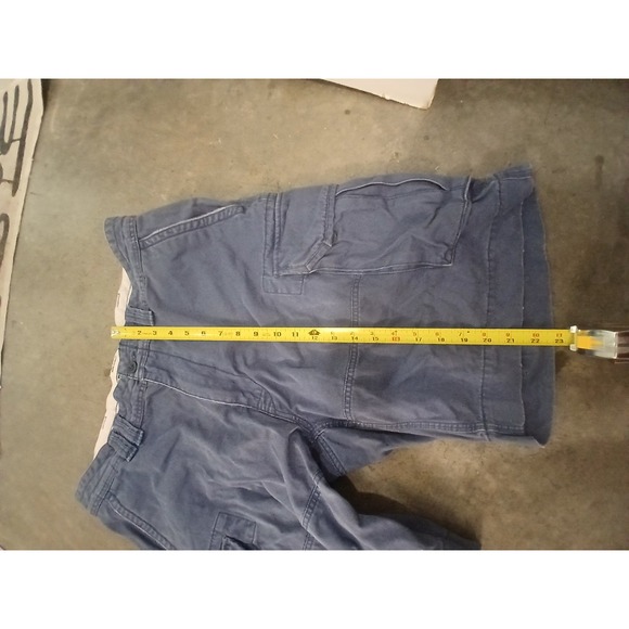Vintage Polo Ralph Lauren BLUE Cargo Shorts Mens 36'fits 38w Khaki Chino Preppy - Picture 7 of 11